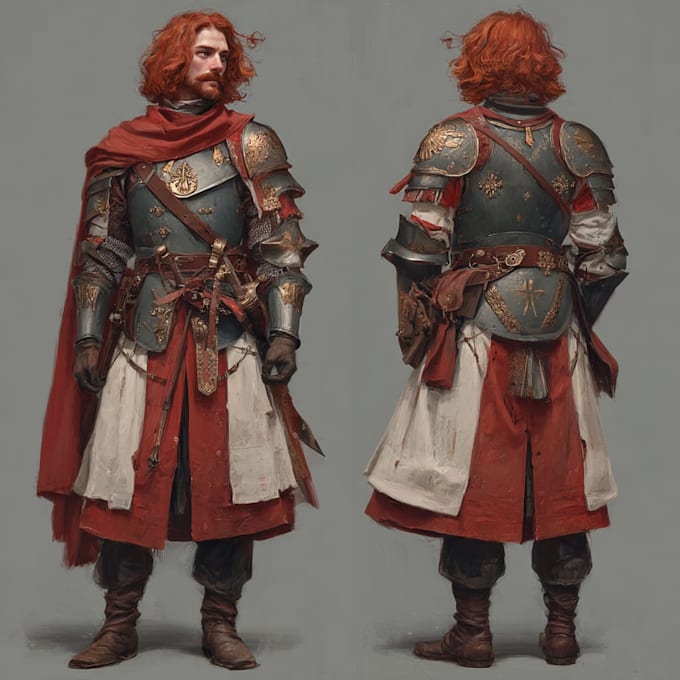make a character sheet with a unique art style