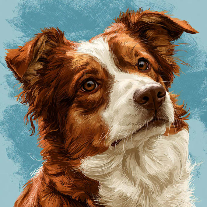 create a cartoon pet portrait from photo
