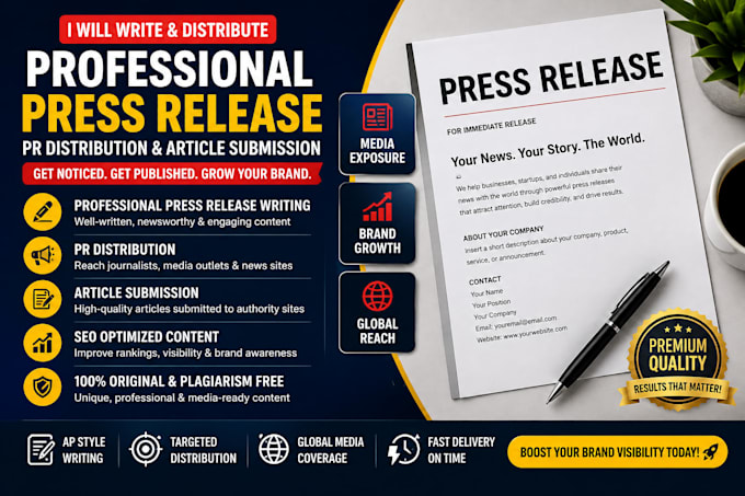 press release PR distribution writing article submission SEO