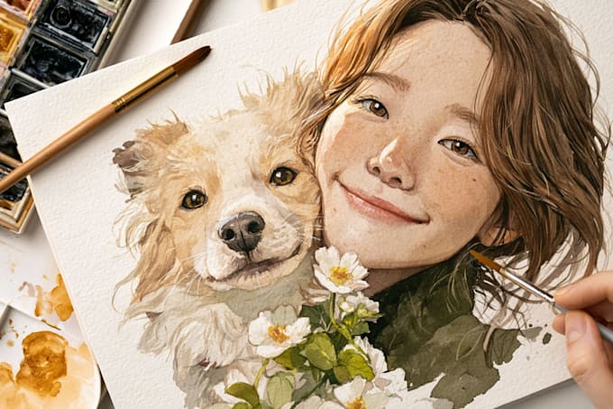 illustrate anything in watercolor style