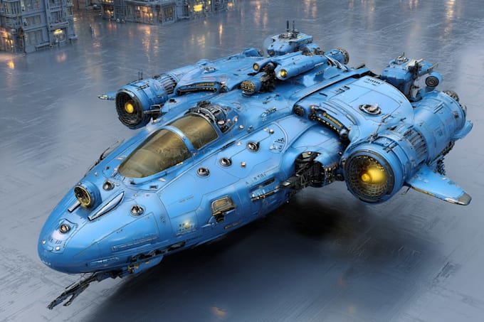 design unique sci fi spaceships and futuristic spacecraft