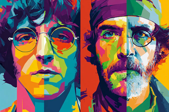draw wpap pop art sport potrait