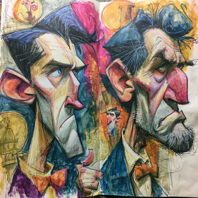 make a political cartoon art