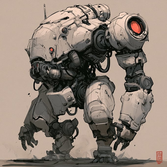 make robot futuristic mecha and concept art