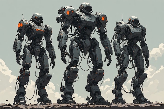 design spectacular robots, cyborgs and mechs