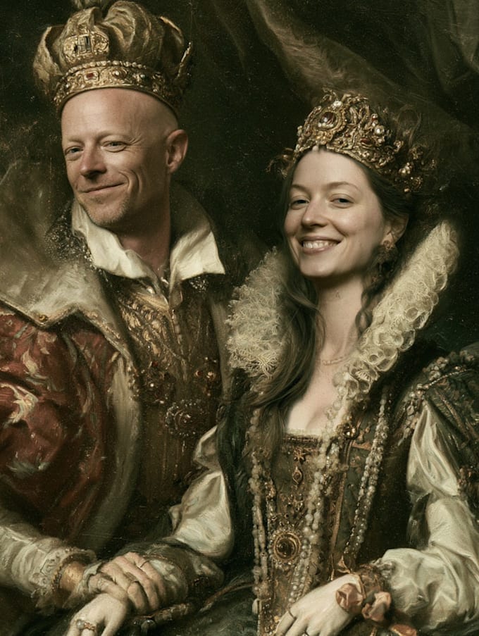 paint fantasy royal portrait for you