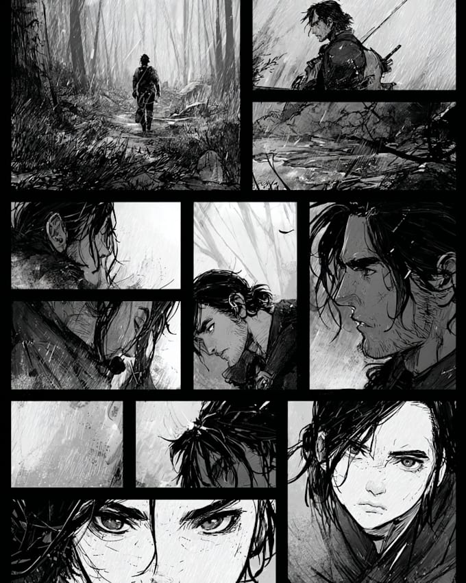 make comic, webcomic, webtoon in manga style