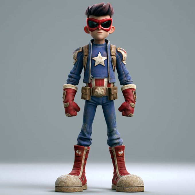 create fun and powerful superhero cartoon character art