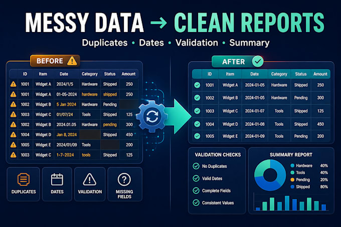 automate excel, CSV, PDF and data processing workflows