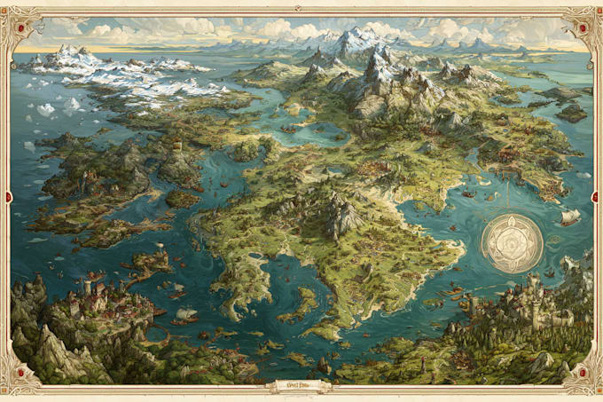 do fantasy map illustration
