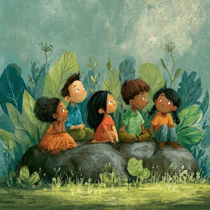 draw a children book illustration