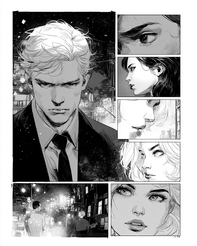 draw comic page, graphic novel comic illustration comic