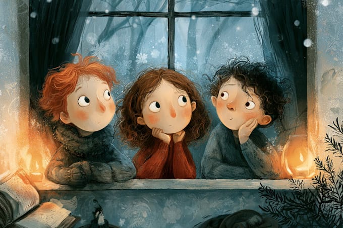 make christmas book illustration