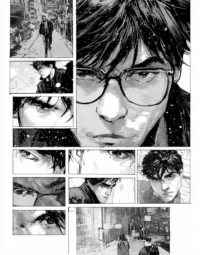 create a comic and webtoon pages for you