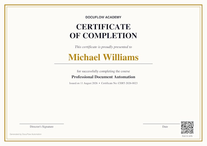 automate bulk certificate generation from excel to PDF