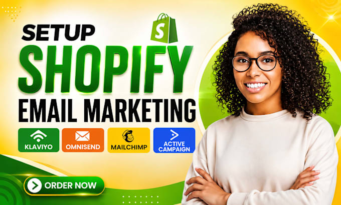 setup shopify email marketing klaviyo, omnisend, mailchimp, activecampaign