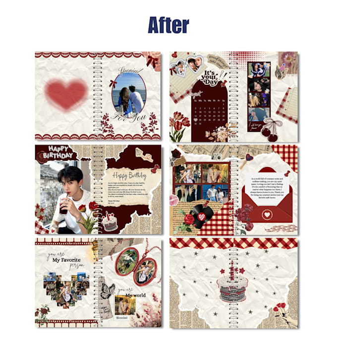 create custom canva scrapbook for birthday annivarsary