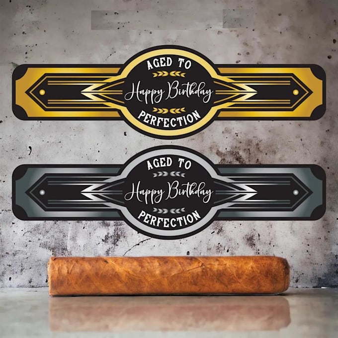 design premium cigar label, logo, band and cigar box packaging
