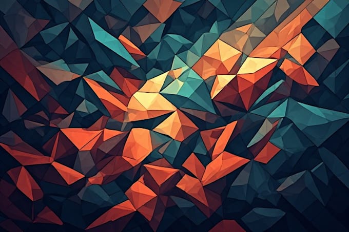 create abstract geometric digital art