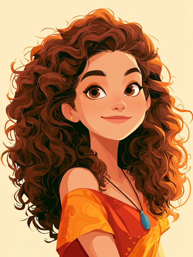 create a disney cartoon illustration for gift