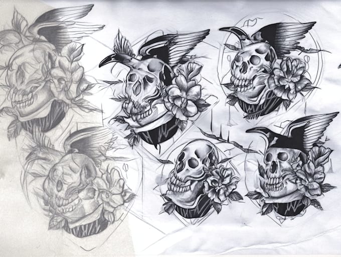create an artistic tattoo design with custom details