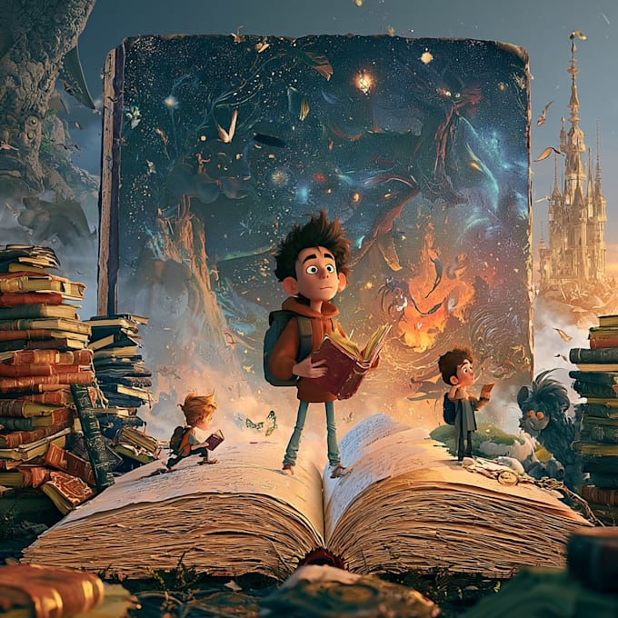 design a professional cartoon book cover