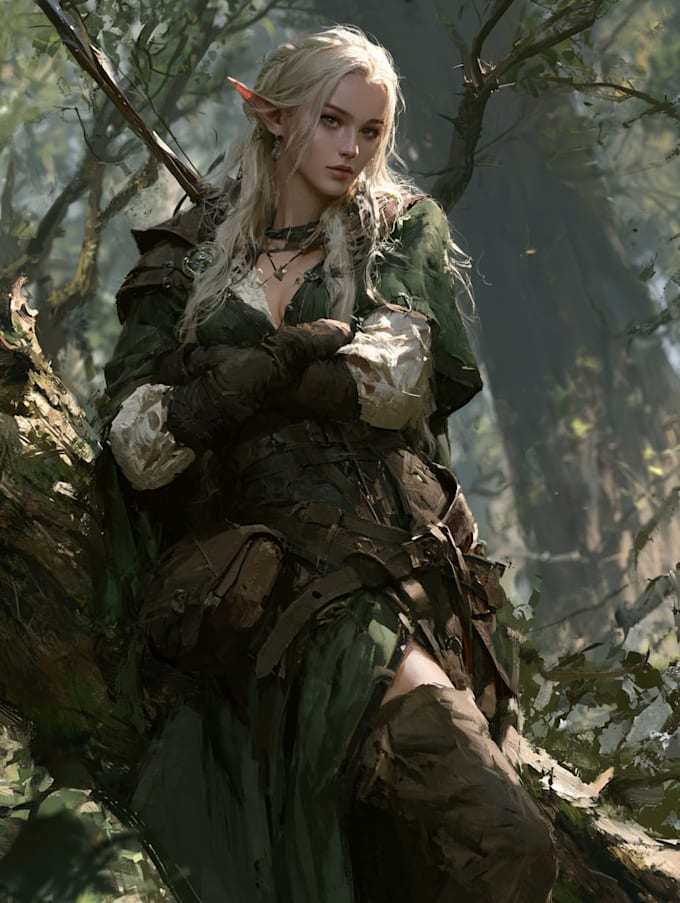 paint your dark fantasy dnd character illustration