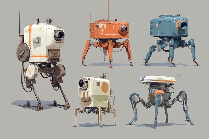 design spectacular robots, cyborgs and mechs