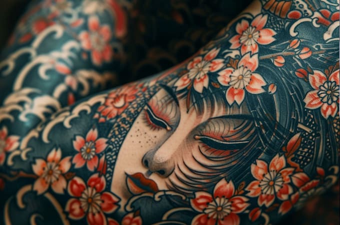 make a traditional japanese irezumi tattoo