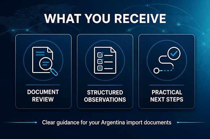 review commercial documents for import into argentina