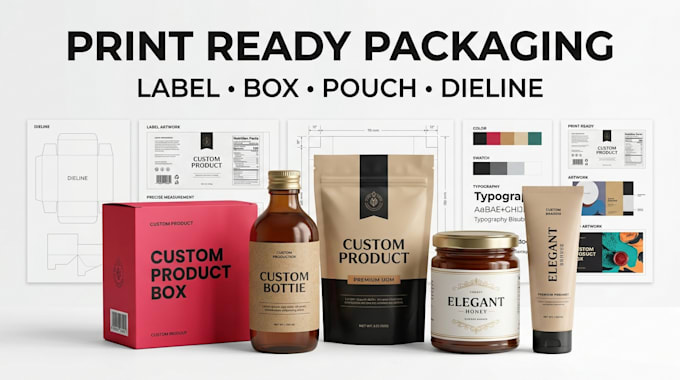 design print ready product packaging and label