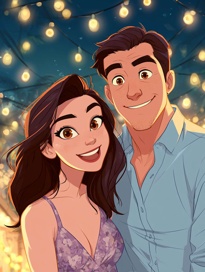 create disney cartoon illustration for you