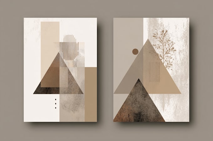 design printable abstract minimal boho wall art or poster