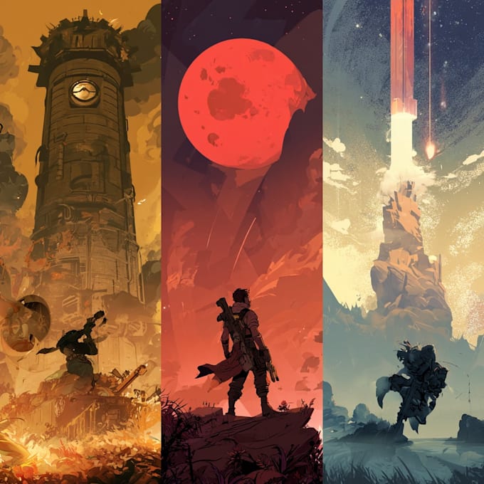 custom steam capsule art or concept art illustration