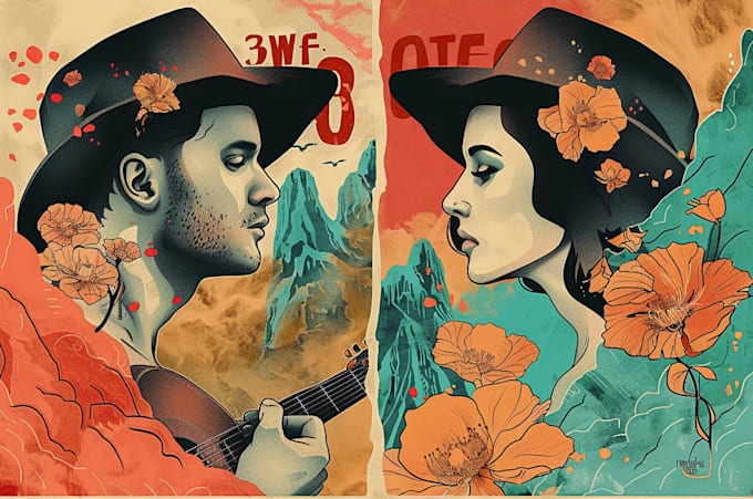 create vintage retro pinup illustration for tshirt design