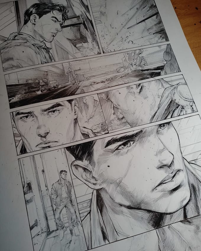 draw webtoon pages for ongoing series