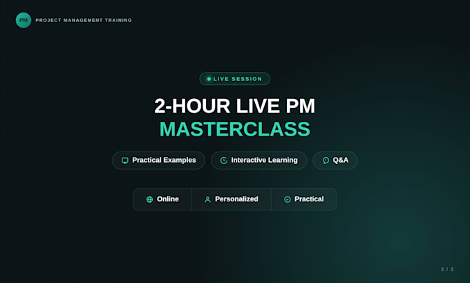 provide practical project management training online