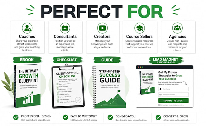 create a professional PDF lead magnet ebook or checklist using ai