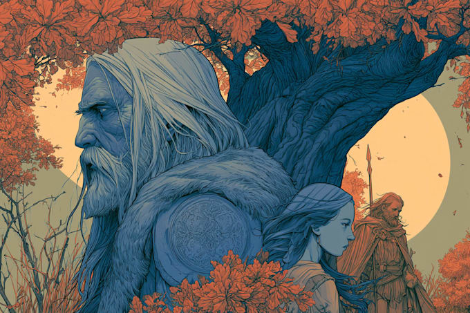 draw fantasy book cover illustration