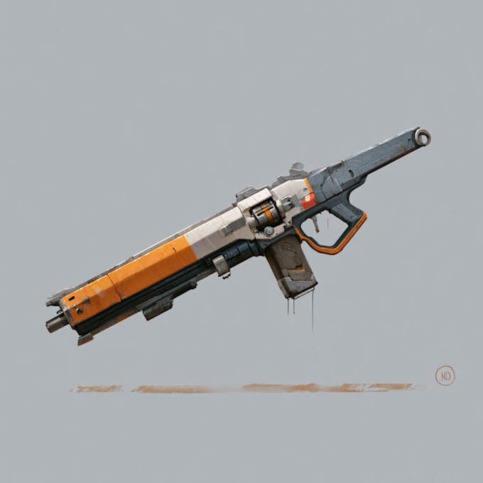 create weapon design and illustration