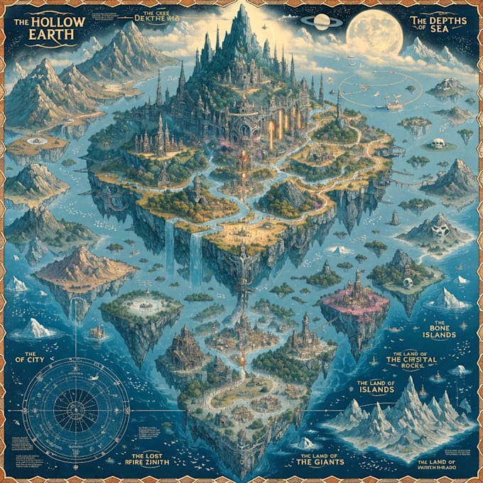 create amazing fantasy map or cartography