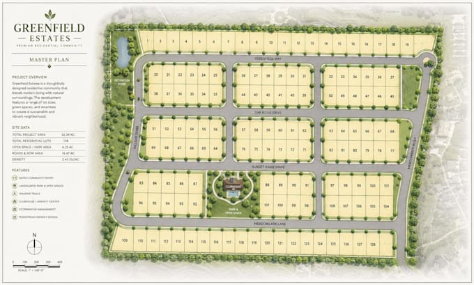 create custom subdivision layouts, master plans and land development maps