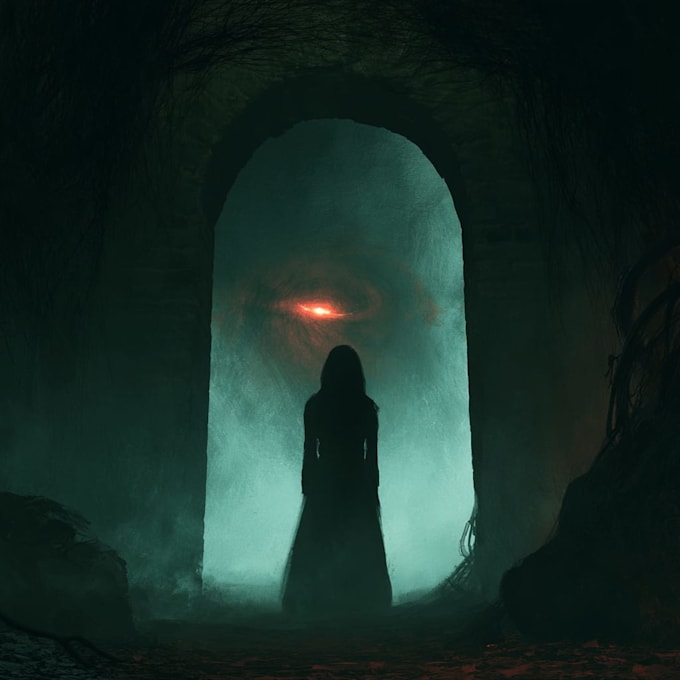 create a dark, horror, underground art illustration