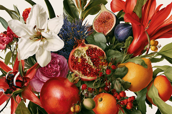 do a professional fruits botanical illustration
