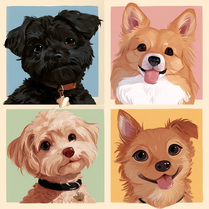 pet portrait into cute disney style