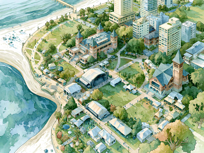 create custom map vector map illustration