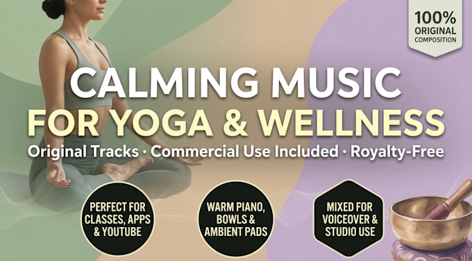 create calming background music for your yoga class or wellness content