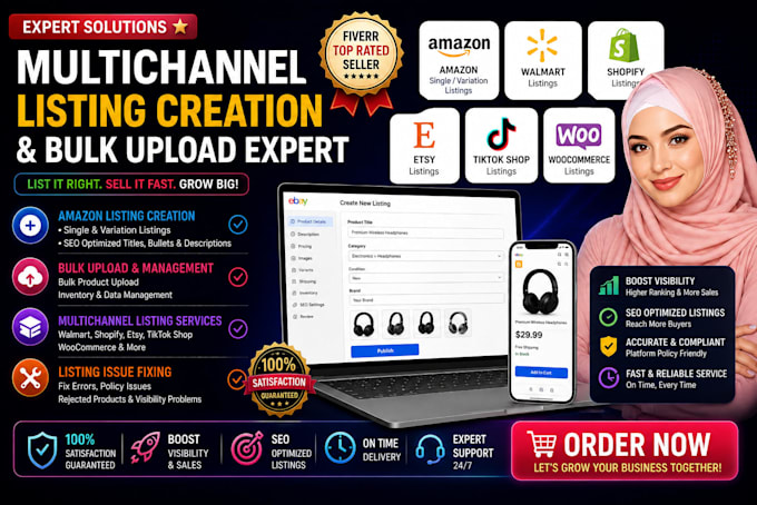 optimize and bulk upload multichannel product listings