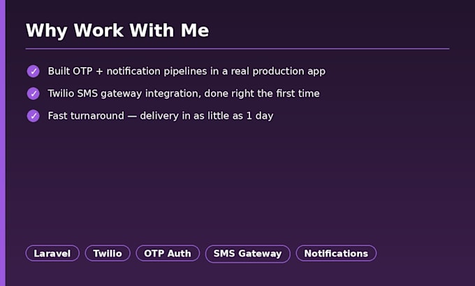 integrate SMS otp authentication into your laravel app