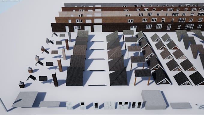design 3d modular building and structure kit environment asset for unity and ue5
